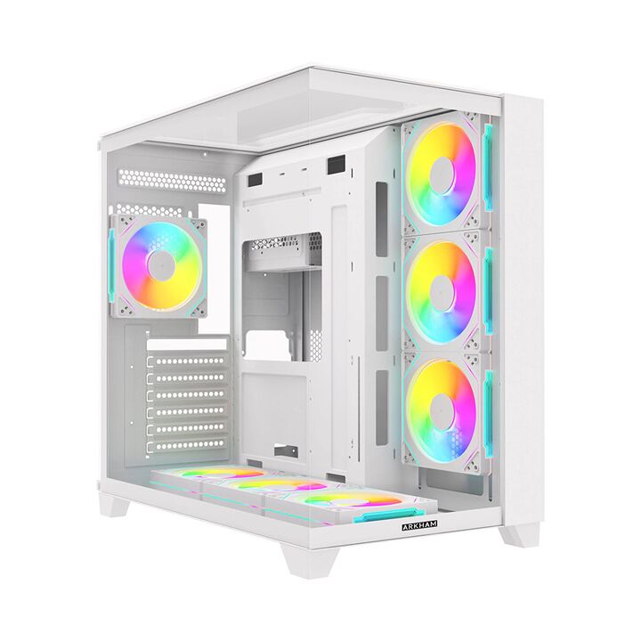 Gabinete Arkham Minor 7 Fan ARGB ATX Blanco - Vista principal