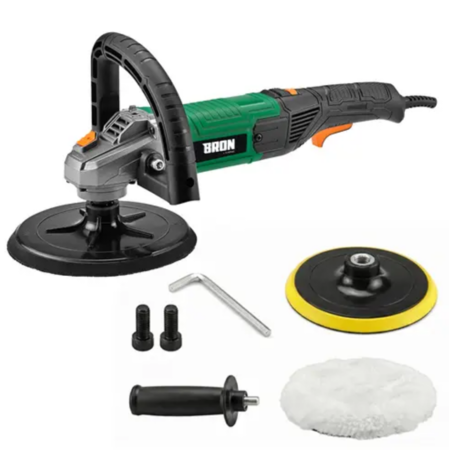 Pulidora Electrica Bron By Gadnic 1200W Velocidad Variable 180 mm Empuñadura Lateral