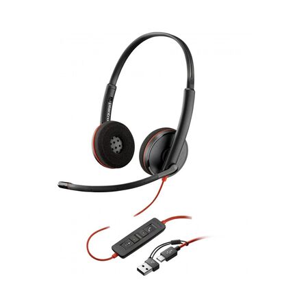 Auriculares con Microfono Poly Hp Blackwire 3220 USB Negro