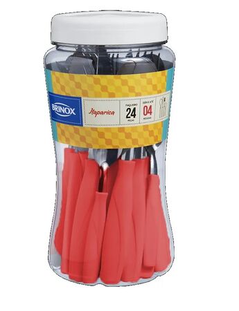 Juego De Cubiertos 24 Piezas Itaparica ROJO 6000752