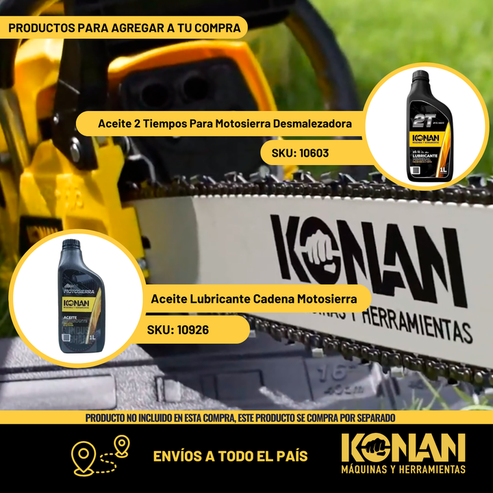 Motosierra De 3.0 Hp 2.2 Kw / 7000 Rpm Konan - Vista 6