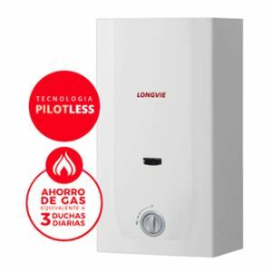 CALEFON LONGVIE CN414SS GAS NATURAL TIRO NATURAL 14 LITROS E. IONIZADO - 4602820