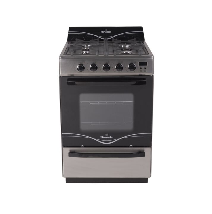 Cocina Florencia 5558F Acero Inox Multigas Encendido Electronico Luz Rejillas Fundicion - Vista principal