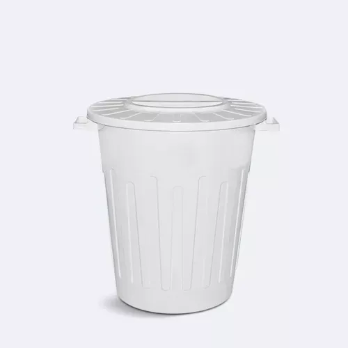 Tacho De Residuos 100 Lts C/tapa Plana Colombraro Blanco - Vista 1
