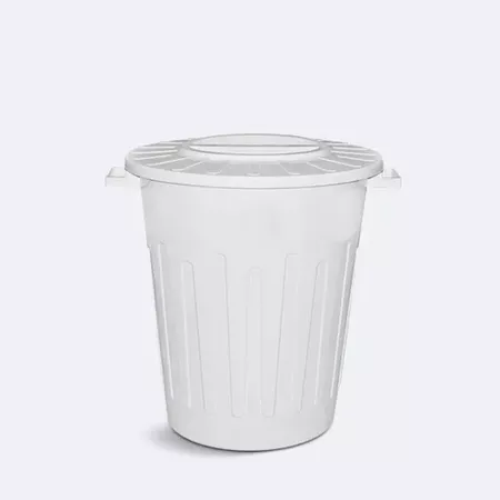 Tacho De Residuos 100 Lts C/tapa Plana  Colombraro Blanco 