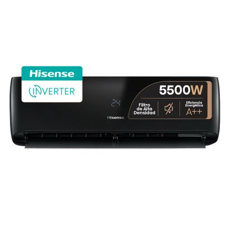 AIRE ACONDICIONADO SPLIT INVERTER HISENSE 5500W AS18UR4SXSCA00BKN NEGRO FRIO CALOR - 4609340