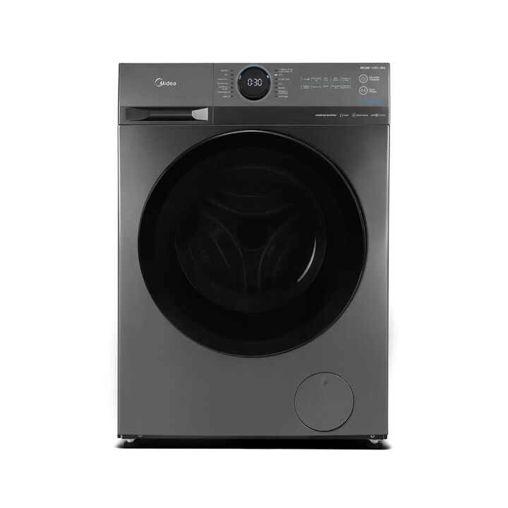 Lavasecarropas Midea Mf-200d120bt-a1 Inverter Smart 12 Kg  8GKG secador por calor 1400RPM GRIS - Vista principal