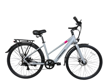 Bicicleta Fire Bird Electrica - Urbana - 7vel. MICROSHIFT - Cuadro de aluminio - Frenos a discos mecanicos - Rodado 700x40c - talle M - Gris - 50km autonomia aprox. bin700fed