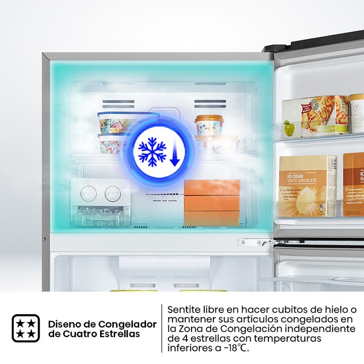 Heladera Hisense RT3N375NMC 379L No Frost Inverter Dispenser Inox - Vista 4