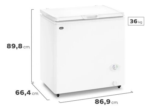 Freezer Horizontal Gafa Fghi200b-m 205lts Inverter Blanco - Vista 6