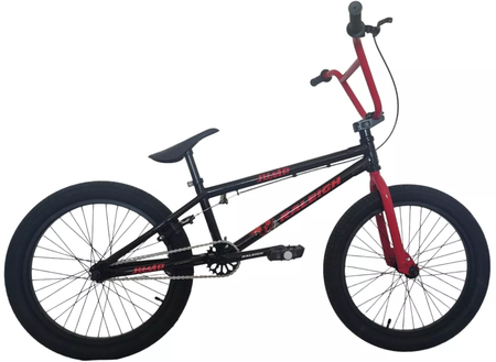 Bicicleta Raleigh Jump BMX - Freestyle - Rodado 20 - Negro-Rojo.