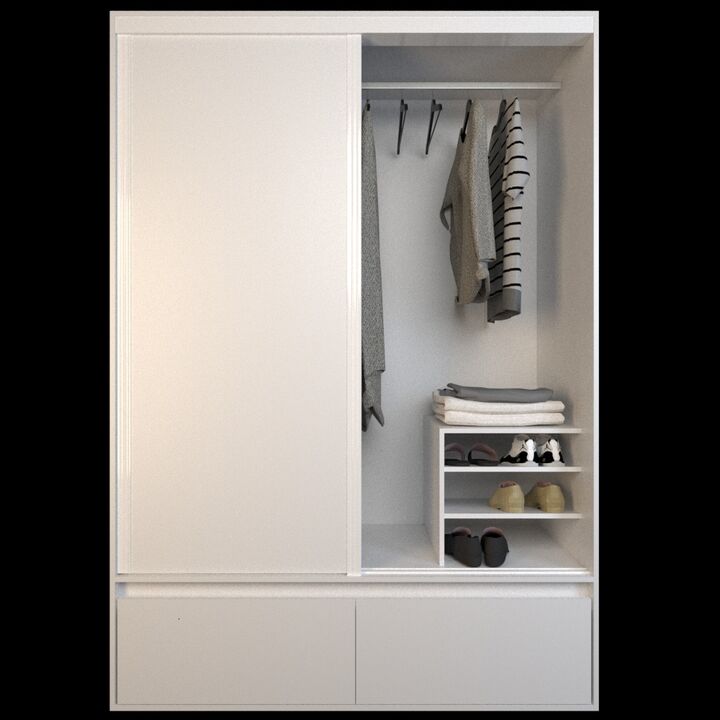 Placard Corredizo 1,50 2 Cajones 2 Zapateros Everest Tables - Vista 3