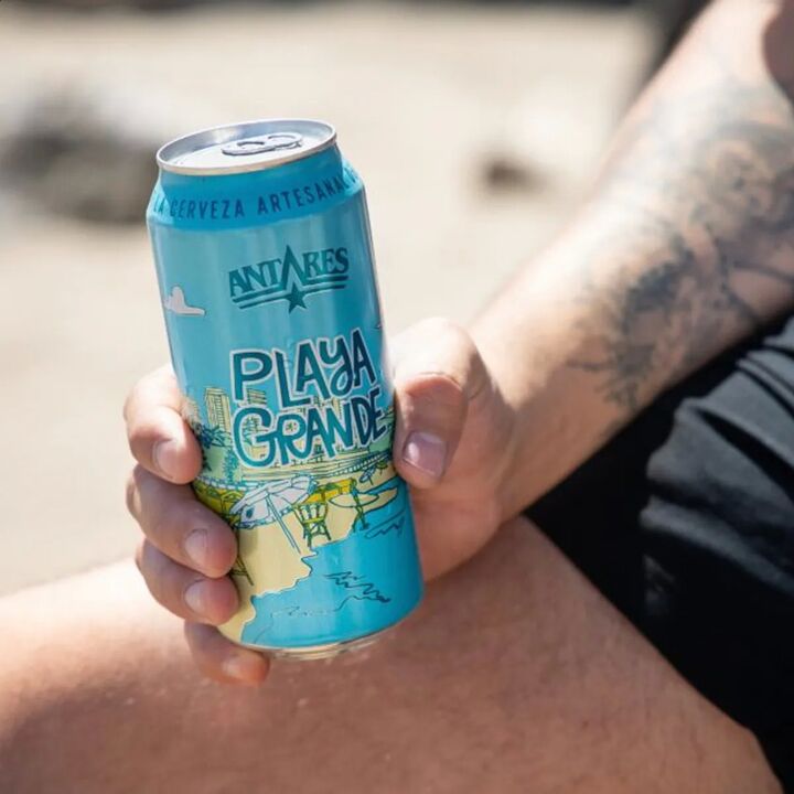 Cerveza Artesanal Antares Playa Grande Lata x 6 - Vista 3
