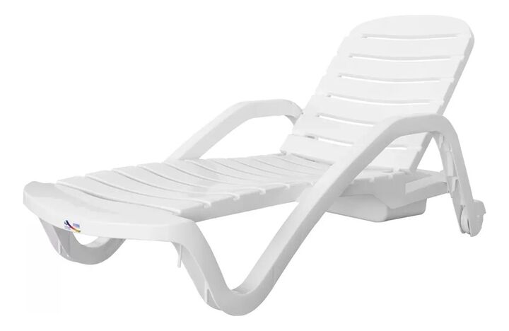 Reposera Piletera Plástica con Ruedas Quality Plastic 40111 - Vista 1