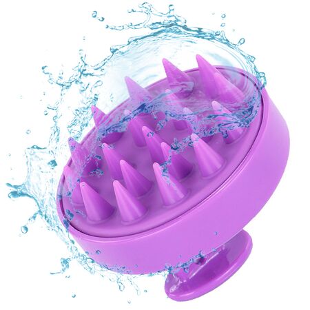 Masajeador De Cuero Cabelludo Lila Gadnic Cepillo De Silicona