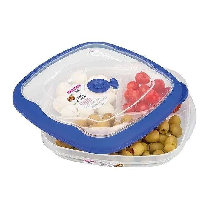 Snack Box Tres Divisiones 1.5Lts. Azul 716 - Vista principal