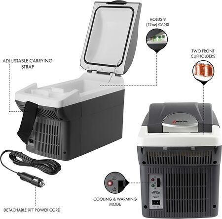 HELADERA PARA AUTO 8 LITROS 12 V FRIO  CALOR