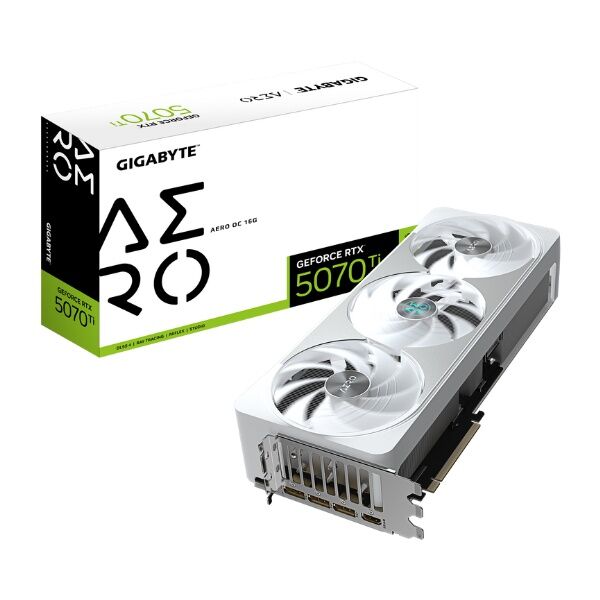 Placa de Video Gigabyte GeForce RTX 5070 Ti AERO OC 16G - Vista principal