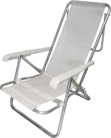 Reposera Luxury Home Lh-206 8 Posiciones Blanca