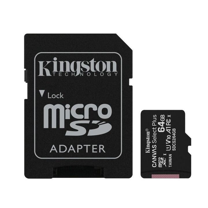 MicroSD KINGSTON 64GB c|Adap Clase 10 UHS-I (U1) 100MB|s Canvas Plus - Vista principal