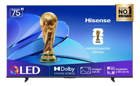 TV Hisense 75 pulgadas  QLED Vidaa