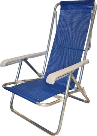 Reposera Luxury Home Lh-205 8 Posiciones Azul