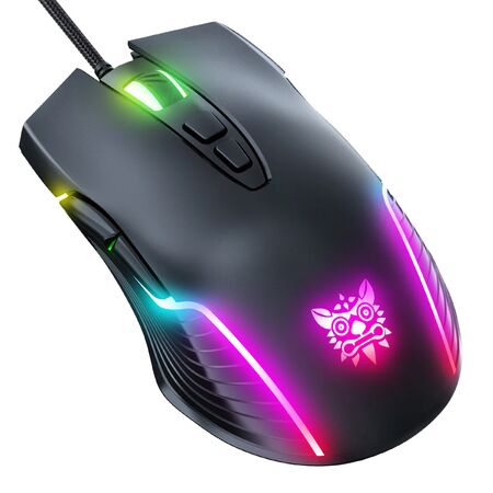 Mouse Gamer Onikuma CW905 Negro DPI 6400 con Luz RGB