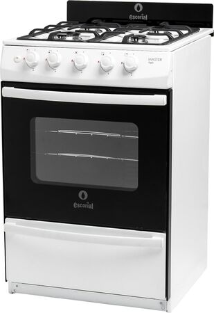 Cocina Escorial Multigas 56Cm 4 Hornallas Master Style Blanca