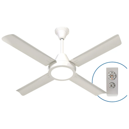 Ventilador de Techo Boher 030113 4P Acero Luz Led Blanco