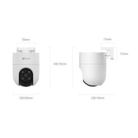 CAMARA DE SEGURIDAD EZVIZ EXTERIOR MODELO CS-H8C 2MP, 4MM, WIFI 1080P (303102569)