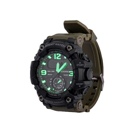 Reloj Digital Gadnic RM80F23 Hombres Sumergible Alarma Cronometro Display LED