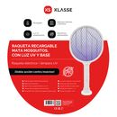 Raqueta Mata Mosquitos Recargable usb Con Base Klasse (KS2400) - Miniatura 2