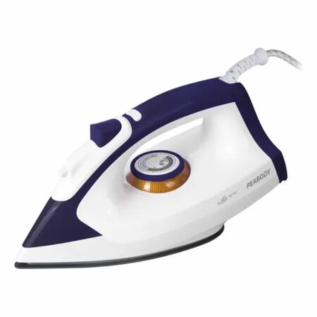 Plancha En Seco Peabody Pe-ps20 Base Antiadherente 1300w Color Blanco Con Azul