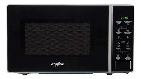 Microondas Whirlpool Wms20bs 20 Litros Silver Frente Negro
