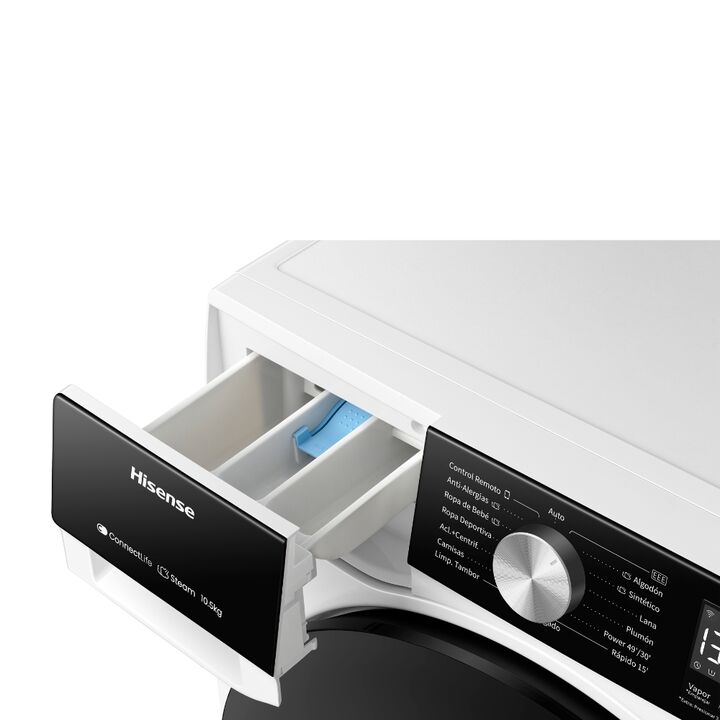 Lavarropas Hisense Wf3s1043bw Inverter Frontal 10,5kg 1400rpm A+++ - Vista 5