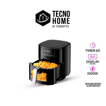 FREIDORA DE AIRE VELTRO ESSENZA NEGRA VOAF06B 6L 1500W