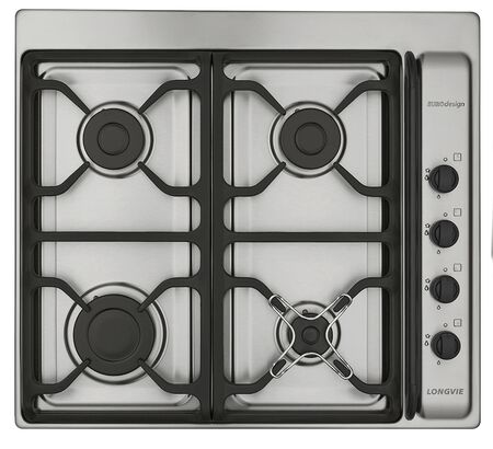 Anafe a gas LONGVIE A6600XF 60cm acero inox rejilla fundición A+