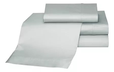 Juego De Sabanas Danubio 600 hilos - 2 Plazas - Color Gris