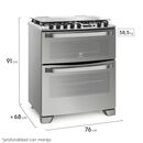Cocina ELECTROLUX 76DXR 76cm doble horno multigas acero inox - Miniatura 4