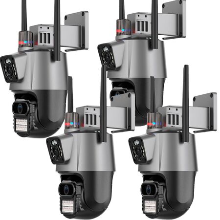 Kit De 4 Cámaras De Seguridad Dual Gadnic Con Sirena