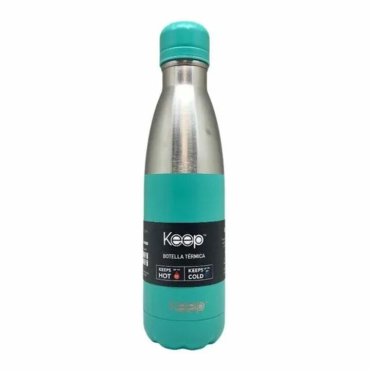 Botella Metalica Térmica Keep 500ML Celeste - Vista 1