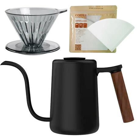 Kit Cafetera Manual + Dripper Y Filtros Time More