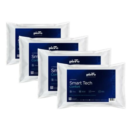 Almohadas Smart Tech Confort Piero Fibra 70x40cm Combo x4