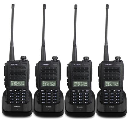Handy Gadnic WK88 Kit x4 Bi-Banda 10w 128CH Hasta 12km + 8 Baterías y 4 Manos Libres