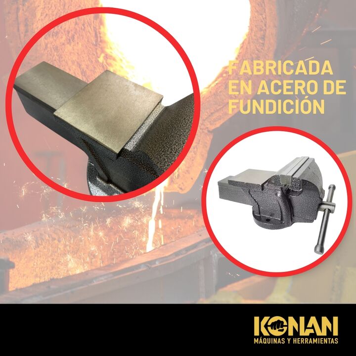 Morsa De Banco Konan de 4'' Con Yunque - Vista 8