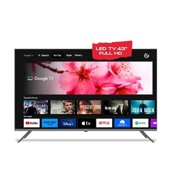 Combo Smart TV LED 43 Sharp 2T-C43FG6L Full HD + Soporte LCD Wall Mount 26" a 63" De Regalo - Vista 2