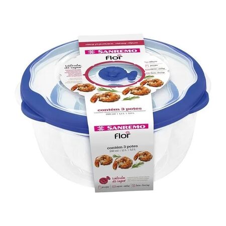 Set X 3 Redondos 702704706 Azul 706C