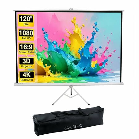 Pantalla Proyector Gadnic 120″ Manual con trípode