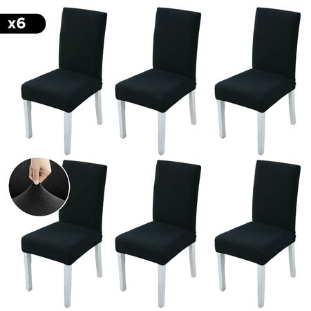 Funda Rieti Cubre Silla Calidad Premium Pack x6 Unidades (Negro)