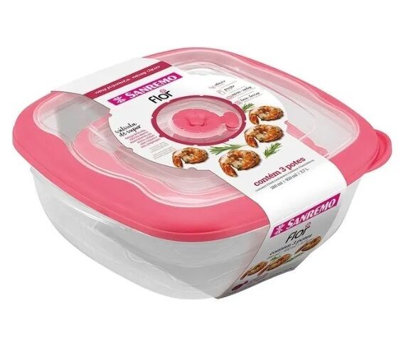 Set X3 Cuadrados 707709712 Rosa 71257C - Vista principal